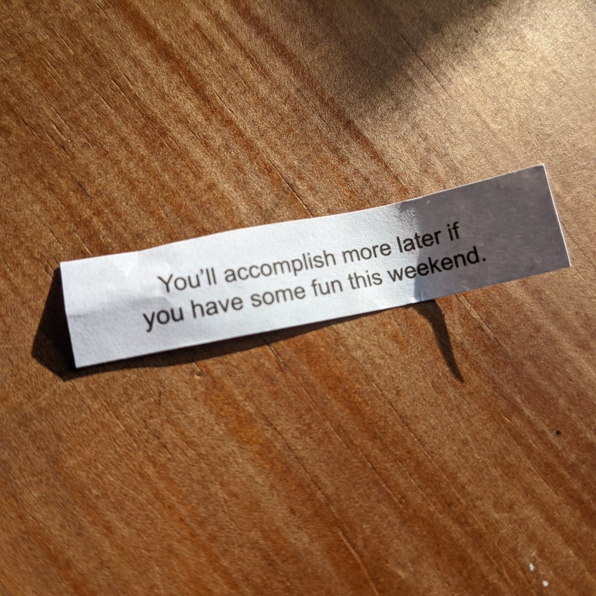 kateradNC's tweet photo. When your fortune cookie tells you it's time to rest and have fun, I think it's time to listen. π Happy weekend y'all.
#reclaimingrest
@broadleaf_books @TheNapMinistry https://t.co/SCk5mM6CqL