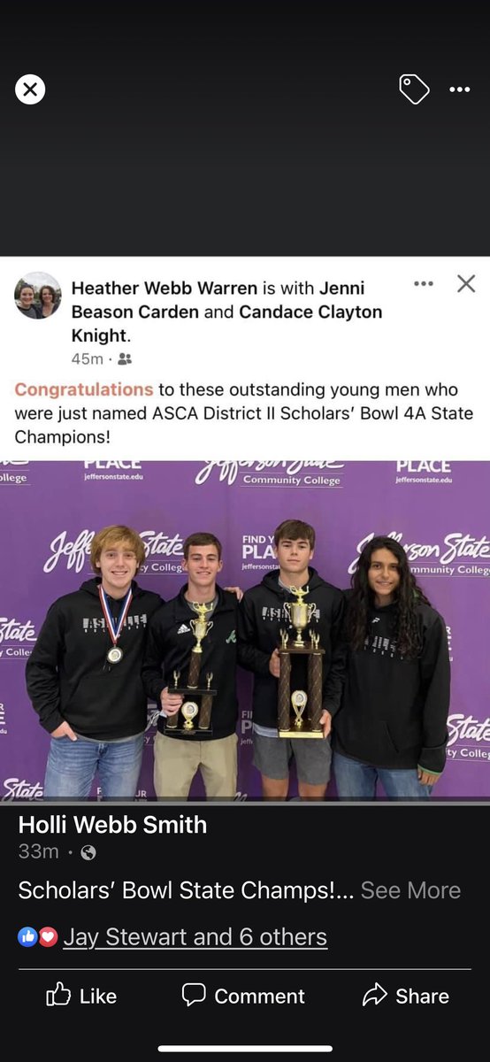 ashville_high's tweet photo. Congratulations to Heather Warren and the AHS Scholars Bowl Team…4A State Champs!! Another state title for AHS!! #AshvillePROUD!! @sccboe @stclairsuper https://t.co/PS1gcr5mwe