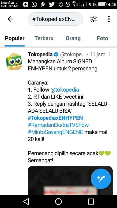 Eclairshypen's tweet photo. @tokopedia #TokopediaxENHYPEN #RamadanEkstraTVShow #MintoSayangENGENE
Apa salahnya nyoba kan huhuuu mau bangett meskipun belum ketemu enha setidaknya sign nya pulang ke rumah๐ญ๐ https://t.co/EOLsZq9JIK