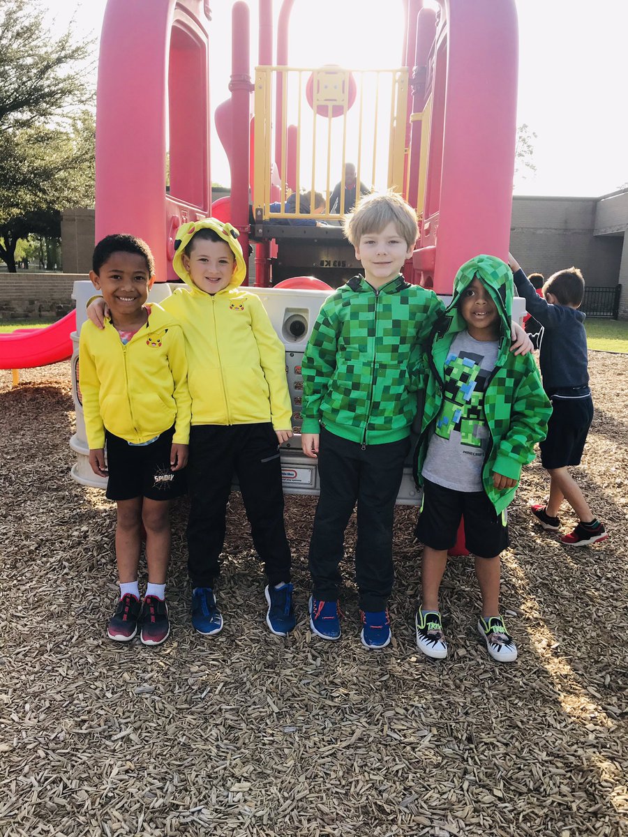 It was a bonus to have your friend wear a matching jacket to recess today. 😊 #eseSOAR