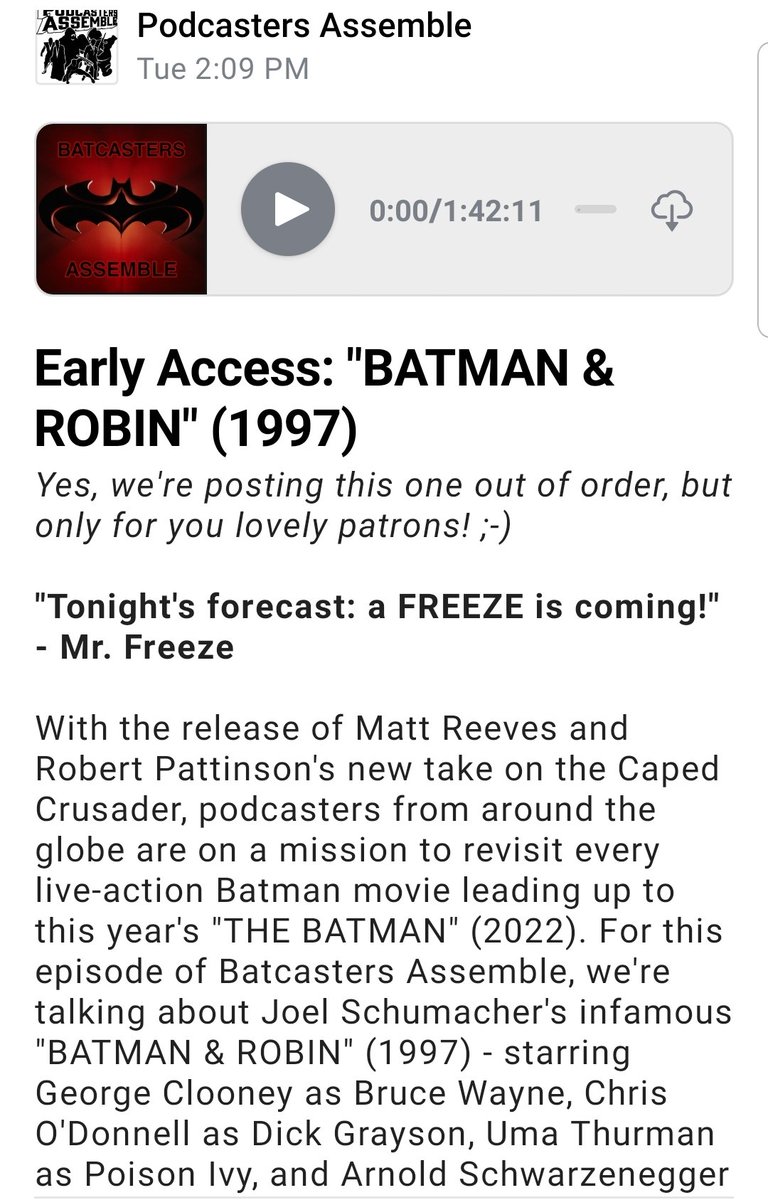CastersAssemble's tweet photo. Sorry again for the delays this season on our #BatcastersAssemble rewatch series, but rest assured our #BatmanForever episode will be out soon! In the meantime, we actually already have our #BatmanandRobin episode up and running for Early Access on our Patreon! https://t.co/ppkZts58xM