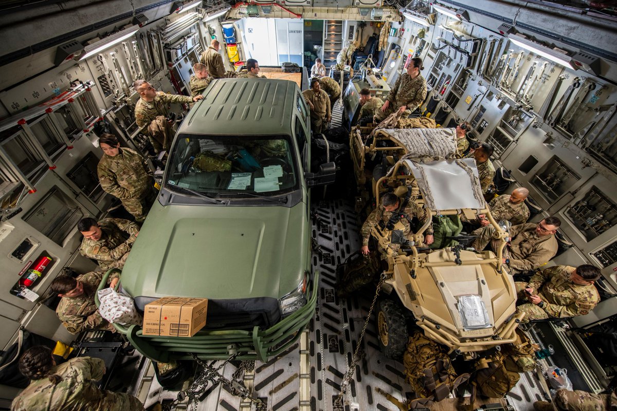 DeptofWar's tweet photo. #StrongerTogether Members of the @USAirForce from the Contingency Response Wing West deploy from @Travis60AMW, Calif. in support of @NATO partners and allies. #WeAreNATO https://t.co/9kN8JKx17n