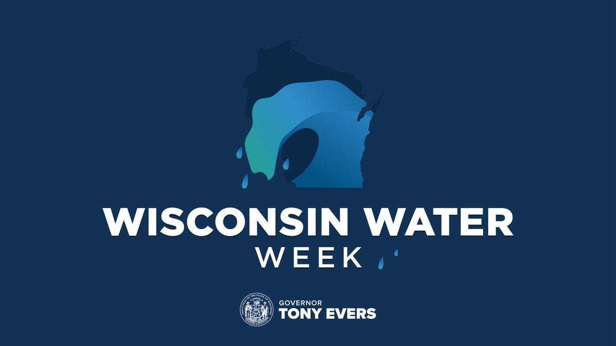 GovEvers's tweet photo. It's #WisconsinWaterWeek, folks! Every Wisconsinite should have access to clean, safe water. We must keep working to protect Wisconsin’s vast and valuable natural resources and ensure clean water is available and accessible to every Wisconsinite. https://t.co/Anb0CCoDCU