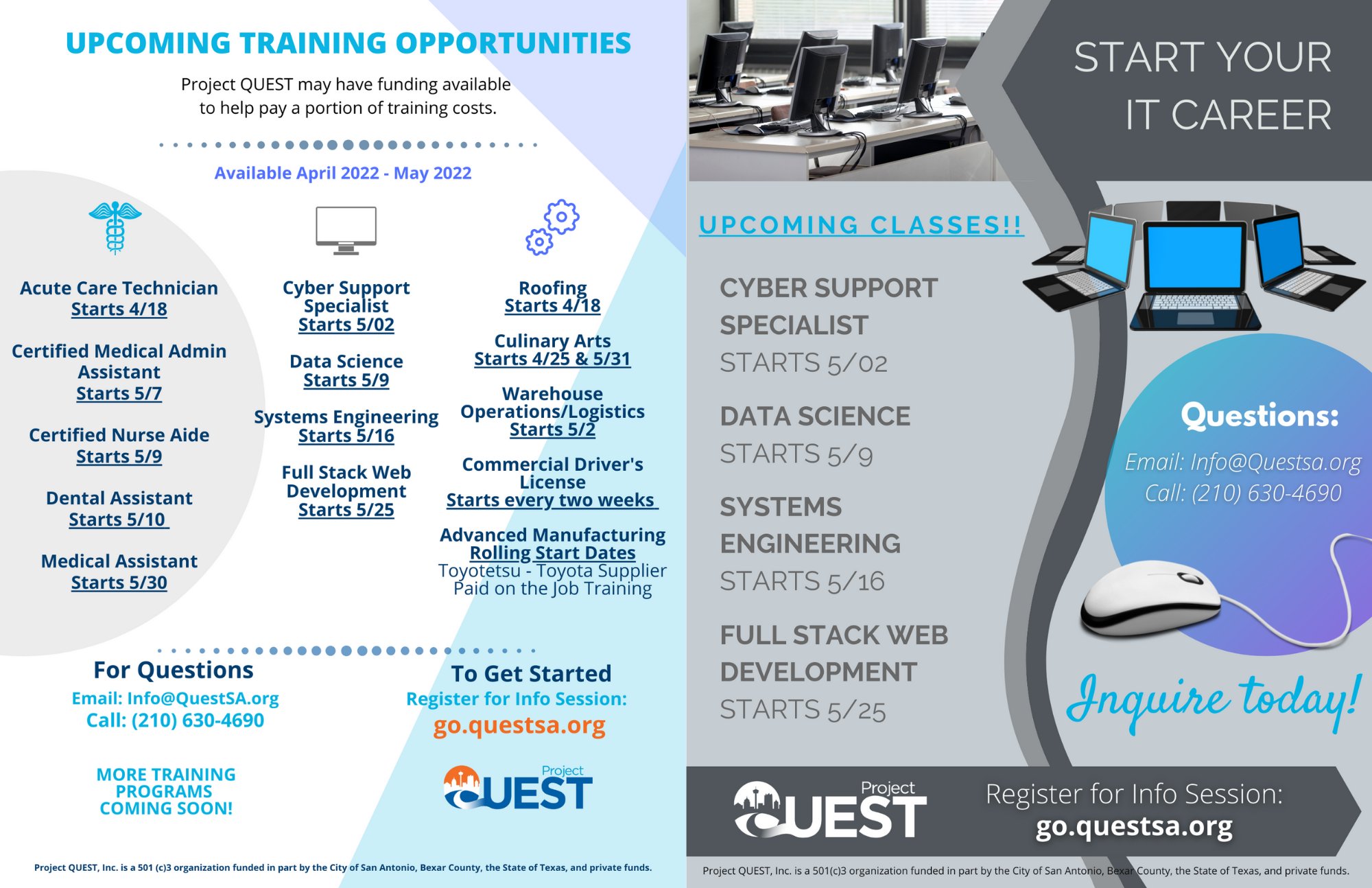 Project QUEST on Twitter "QUEST is offering training classes