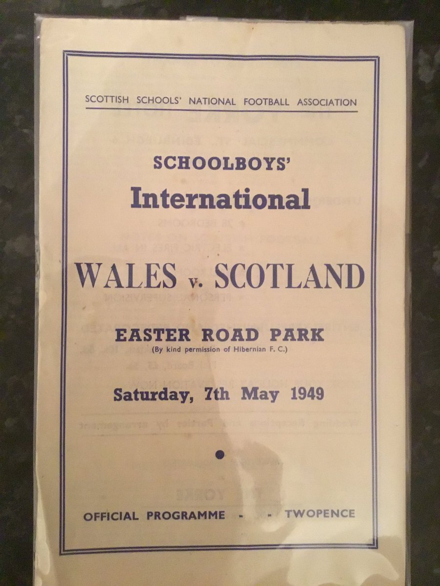 gpfootball's tweet image. Scotland v Wales 1949 Schoolboys International printed matchday programme on sale tomorrow at Bathgate football programmes shop.