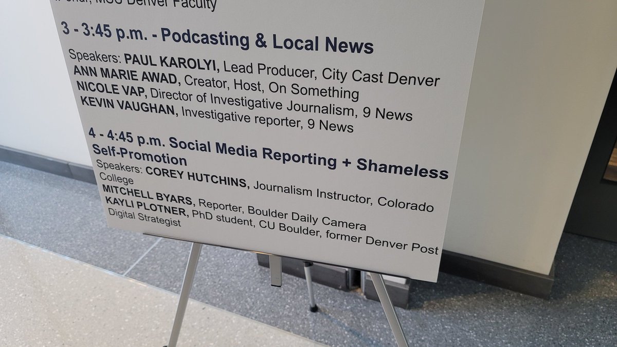 mitchellbyars's tweet photo. We're about to get underway here at #SPJColo with @CoreyHutchins and @kayplot. If you bought a virtual ticket, time to tune in https://t.co/zhDOi9yHFA