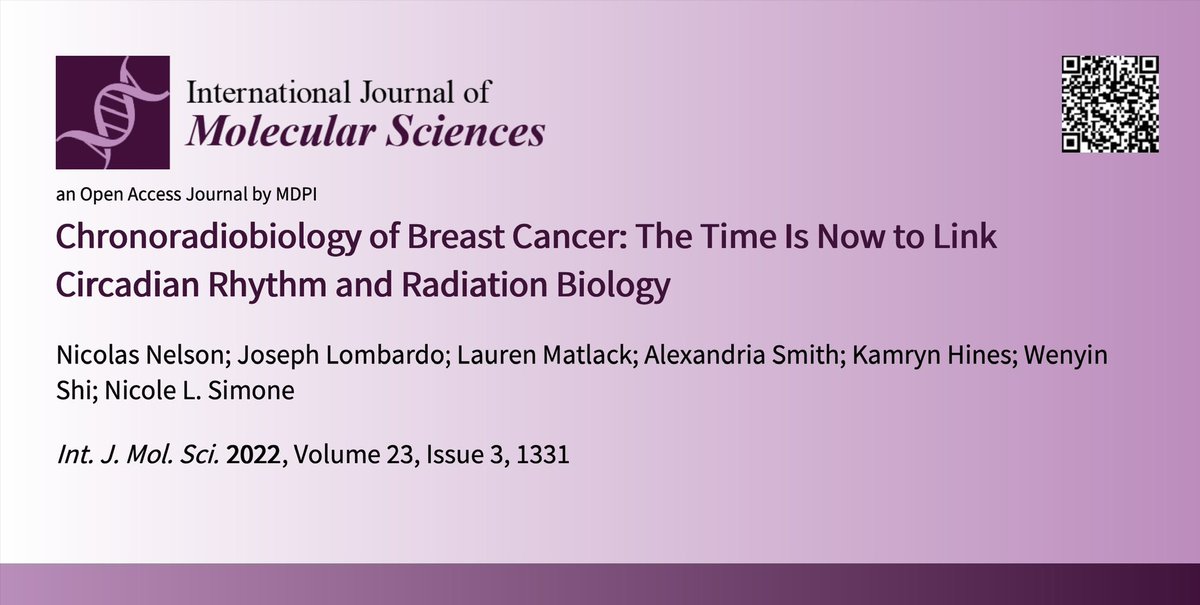A little late posting my first first authorship!  Hopefully one step closer to the dream of fighting cancer with our most mercurial asset—time.  mdpi.com/1422-0067/23/3…
