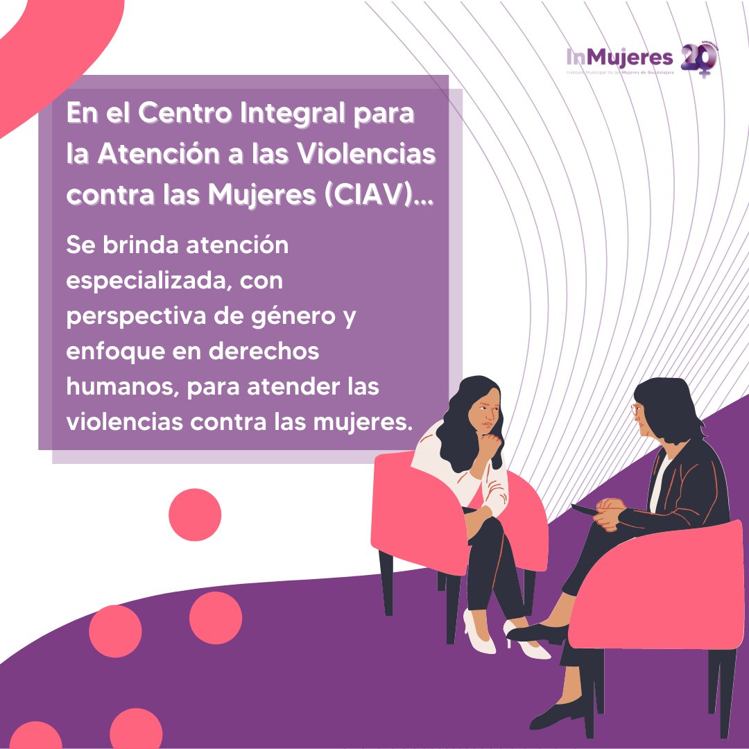 InMujeresGDL's tweet photo. El #CIAV se encuentra conformado por las Unidades Especializadas de Atención Integral a Mujeres y Niñas (#UNEAS) del Municipio de Guadalajara para garantizar una atención integral y especializada a la ciudadanía.🚨♀️
Agenda tu cita al 33 36 38 52 87 / 88 / 89☎️
#InMujeresGDL https://t.co/49UchZmaVk