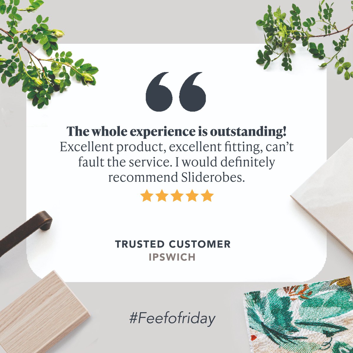 Sliderobes's tweet photo. It is always such a pleasure to read customer reviews and this one is no different!
Read more reviews here: https://t.co/VD25geUQmZ

#FeefoFriday #CustomerExperience #CustomerSatisfaction #5StarReview #LoveOurCustomers #BespokeDesign #FeefoTrusted #FeeforService #Testimonials https://t.co/qYxiNlSlXo