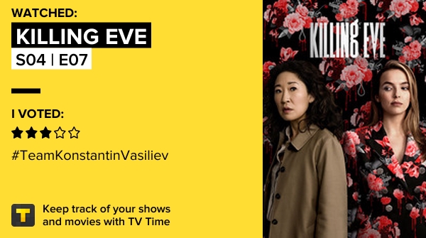 Pablolovg2's tweet photo. I've just watched episode S04 | E07 of Killing Eve! #killingeve  https://t.co/8NdL7rZ6Sg #tvtime https://t.co/373HXZl7gk