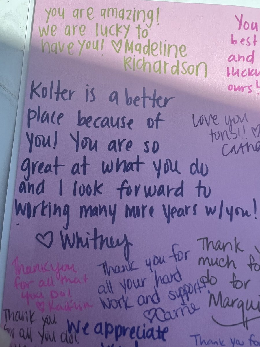 BenneJones's tweet photo. AP Appreciation Week (technically not an AP but part of the admin team they still treat me the same)!    Thank you Kolter Cougars 🐾🐾 https://t.co/HR40taqge4