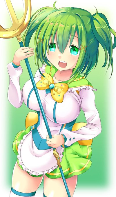 マギレコの若菜つむぎちゃん描きました 