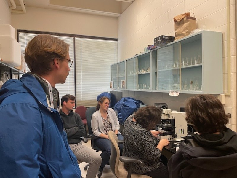 GeologyUtc's tweet image. It&apos;s always hard to say goodbye. But a guided tour of the Raman Specrsocopy Lab at @uofcincy was a nice way to wrap up the #NCSEGSA2022. Thank you @ArcheanAndrea!