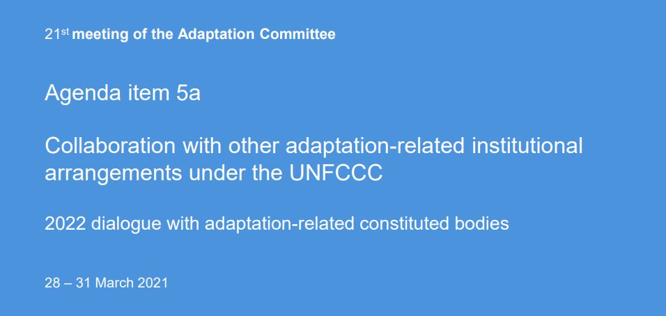 RdCinBN's tweet photo. The first annual dialogue of the #AdaptationCommittee with adaptation-related constituted bodies will focus on addressing gaps and needs related to the formulation and implementation of national adaptation plans. #UOCCMCC✅ 
✅Presentation: https://t.co/SUgZ7ecV6d https://t.co/Ea2laLceZM