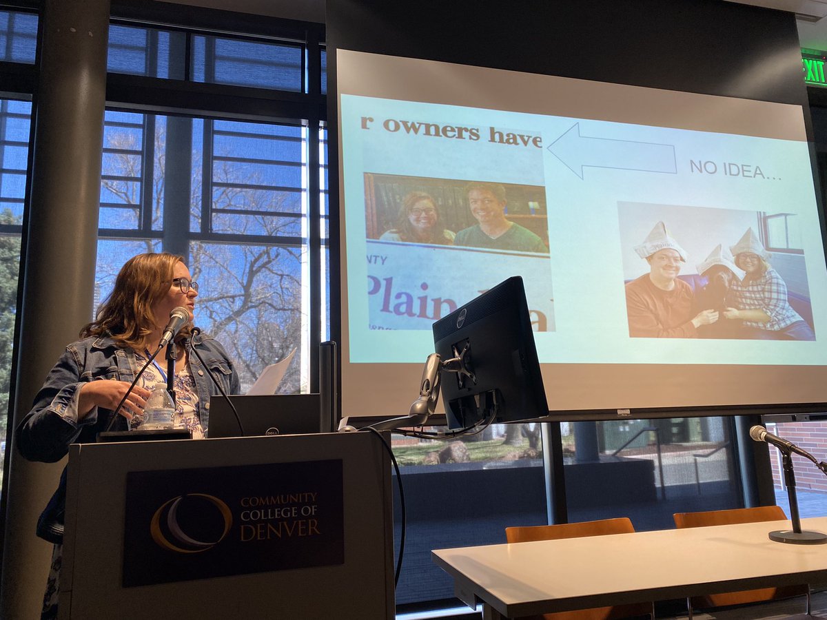lschlichtman's tweet photo. @erinmcwriter kicking off the SPJ Regional Conference in Denver. #SPJColo #journalismmatters https://t.co/Tb1kbjz7vP