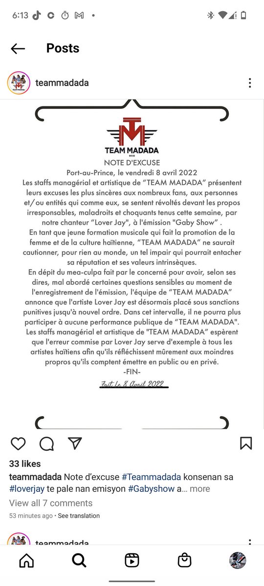 toujoula's tweet photo. Note d'excuse #TeamMadada https://t.co/OirmFqvjrW