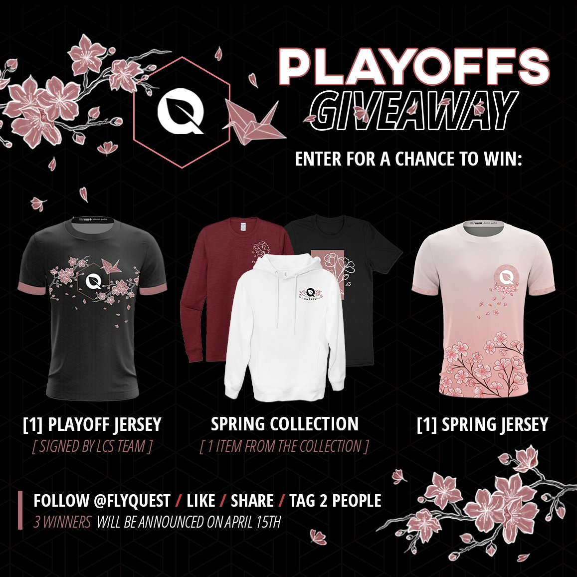 🌸 Playoffs Giveaway! 🌸

For a chance to win:
🌳Follow
👍Like
📣Retweet
✌Tag 2 Friends! 

One winner will be selected from Twitter, Instagram, &amp; Facebook! 
Check our other platforms to better your odds of winning!