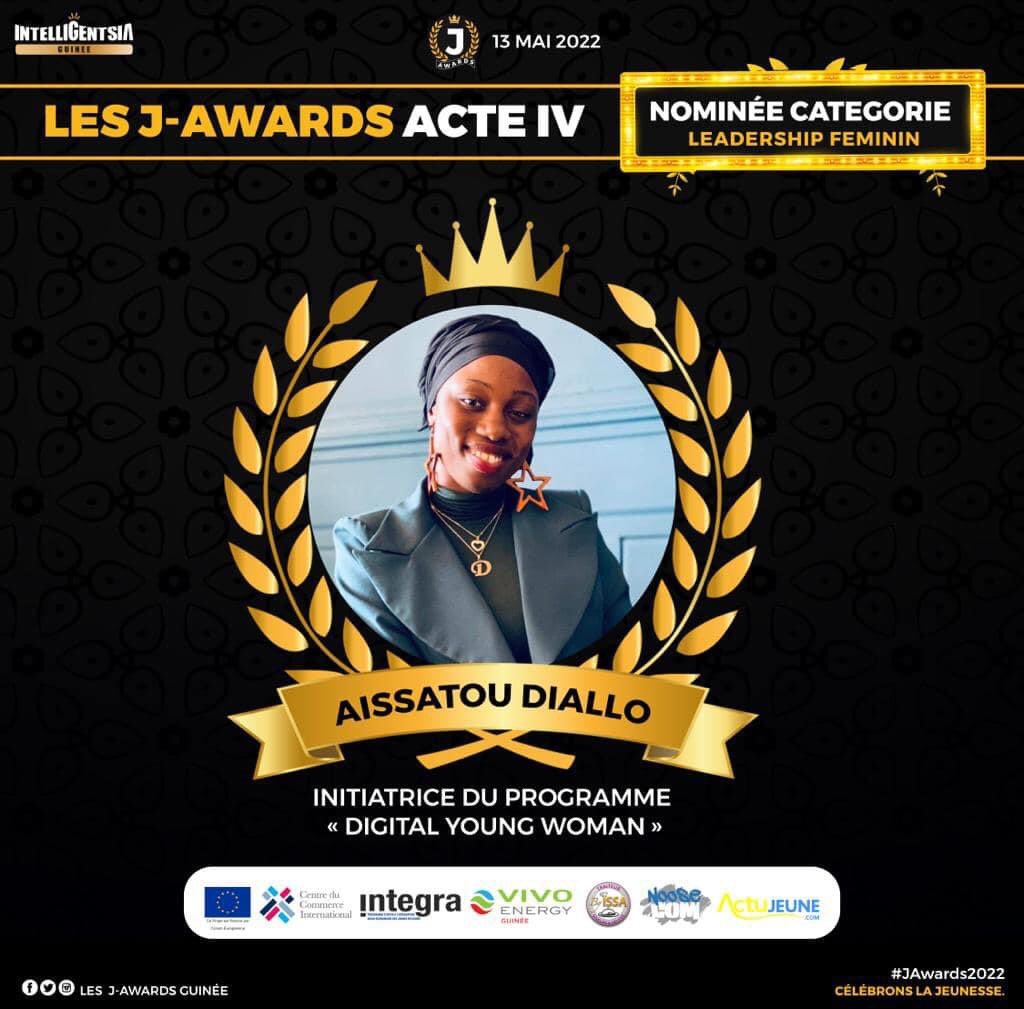 baldeaicha21's tweet photo. 𝐋𝐞𝐬 𝐉-𝐀𝐰𝐚𝐫𝐝𝐬 𝐆𝐮𝐢𝐧é𝐞 - 𝐀𝐜𝐭𝐞 IV nominée de la catégorie LEADERSHIP FÉMININ de l’édition 2022.

#JAwards2022 #WonkhaiActeIV https://t.co/ntDyCAYQPx