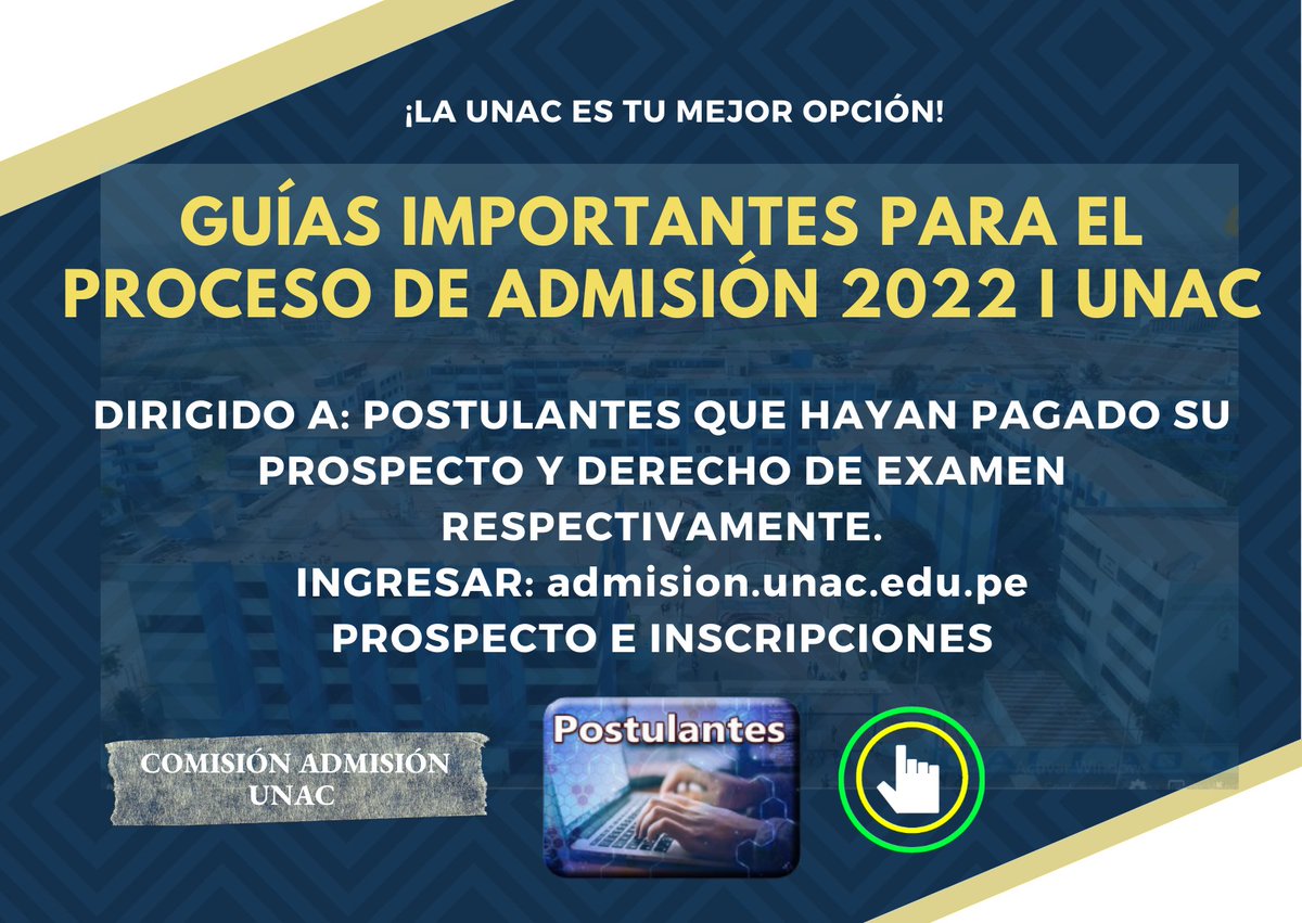 CAdmision_UNAC's tweet photo. GUIA PARA EXAMEN DE ADMISION UNAC 2022 I:
https://t.co/cowKMxvhJR...
1️⃣6️⃣ JULIO Otras Modalidades
2️⃣ 3️⃣ JULIO Examen General de Admisión 2022-I (Bloque II y III) 
3️⃣ 0️⃣ JULIO Examen General de Admisión 2022-I (Bloque I) 
👉 https://t.co/wMg46nqXEk
#UNACINOS
#ADMISIONUNAC https://t.co/L39Q3JKOA7