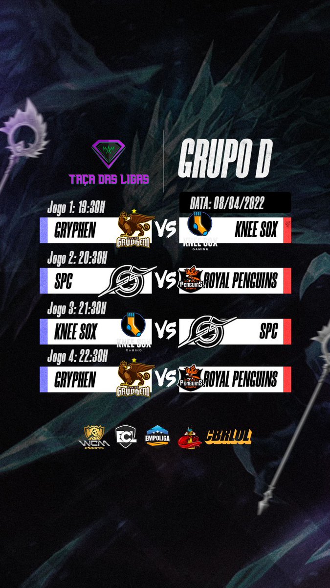 GAMEZADA da noite 
@SPC_gg 
<a href="/kneesox/">cj miller</a>
<a href="/RoyalPenguins1/">Royal Penguins e-Sports</a> 
<a href="/gryphemGG/">Gryphem Gaming #FazOPru 🦅</a> 
⏰19:30 só colar na live da 
📺Twitch.tv/wcmesports