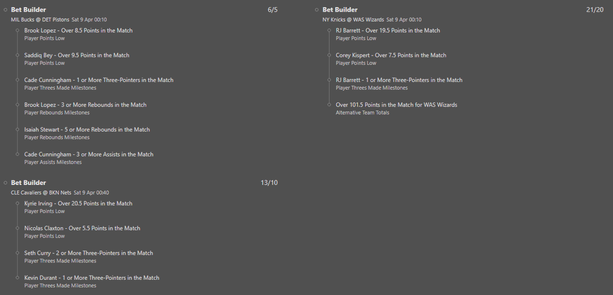 JEBetTips's tweet photo. Basketball Acca 1🏀

9/1 (Hard to get good ods but best I could do) https://t.co/5iUULpb1fo