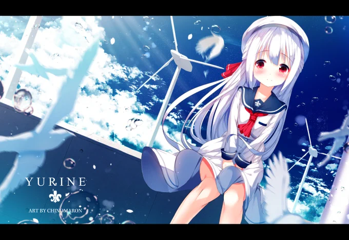 白髪少女と青い空
#オリジナル 