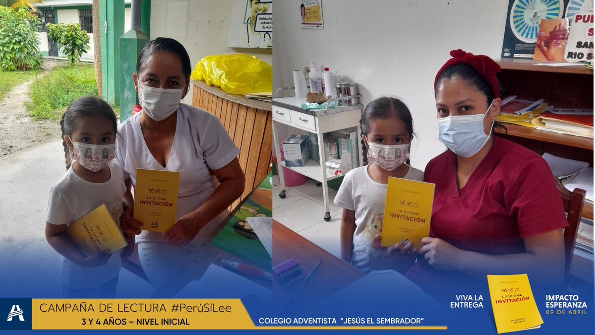 FSOPLAPUCO's tweet photo. Nadie se resiste al amor de Jesús❤️. Estudiantes del nivel inicial del @coladvjes junto a sus padres se unen a compartir el libro #LaÚltimaInvitación a sus amiguitos y amistades.#PerúSíLee @EducacionUPN @EAAEACOP @AdventistasMPN @EAsudamerica https://t.co/MNERWHwf4f