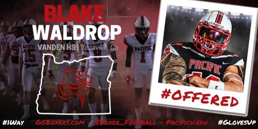 BlakeWaldrop67's tweet photo. After a great conversation with @CoachJCraft I am blessed to say i have received my second offer from the University of Pacific! #LLDH #LLCDG https://t.co/IDiMQtdYx2