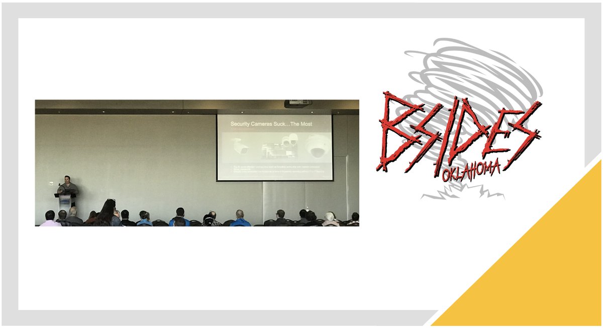 BrianContos's tweet photo. I had an awesome time today presenting on #IoTSecurity at @BsidesOK & meeting up with our customers in Tulsa.
#IoT #IoTSecurity #PhosphorusCybersecurity #Cybersecurity #BSidesOK #BSidesOklahoma #BSides https://t.co/cNWApHkQQs