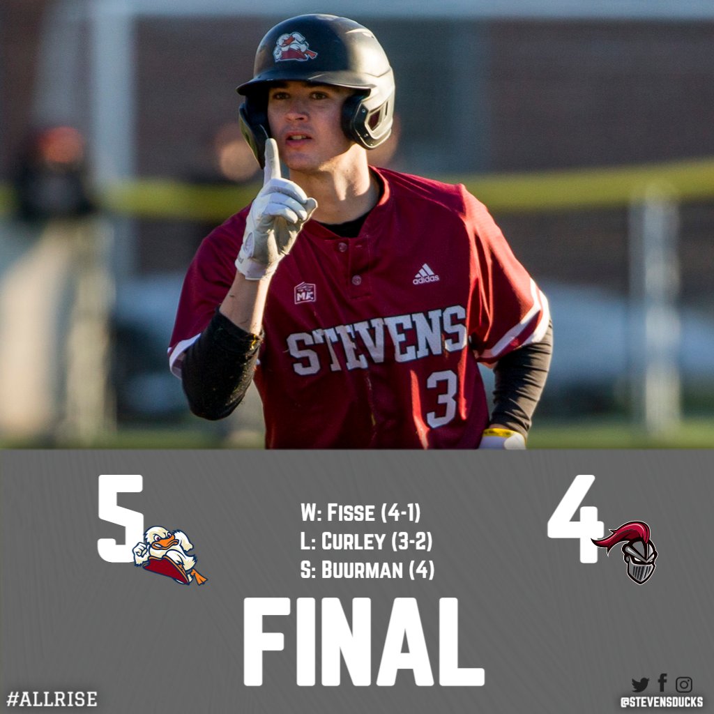 StevensDucks's tweet photo. 𝙉𝙤𝙩 𝙤𝙣 𝙤𝙪𝙧 𝙬𝙖𝙩𝙘𝙝.

@BaseballStevens snaps No. 17 Arcadia's 12-game win streak and take home a big conference win!

#AllRise #BuiltDifferent #d3baseball #MACbaseball https://t.co/204o06fU1Y