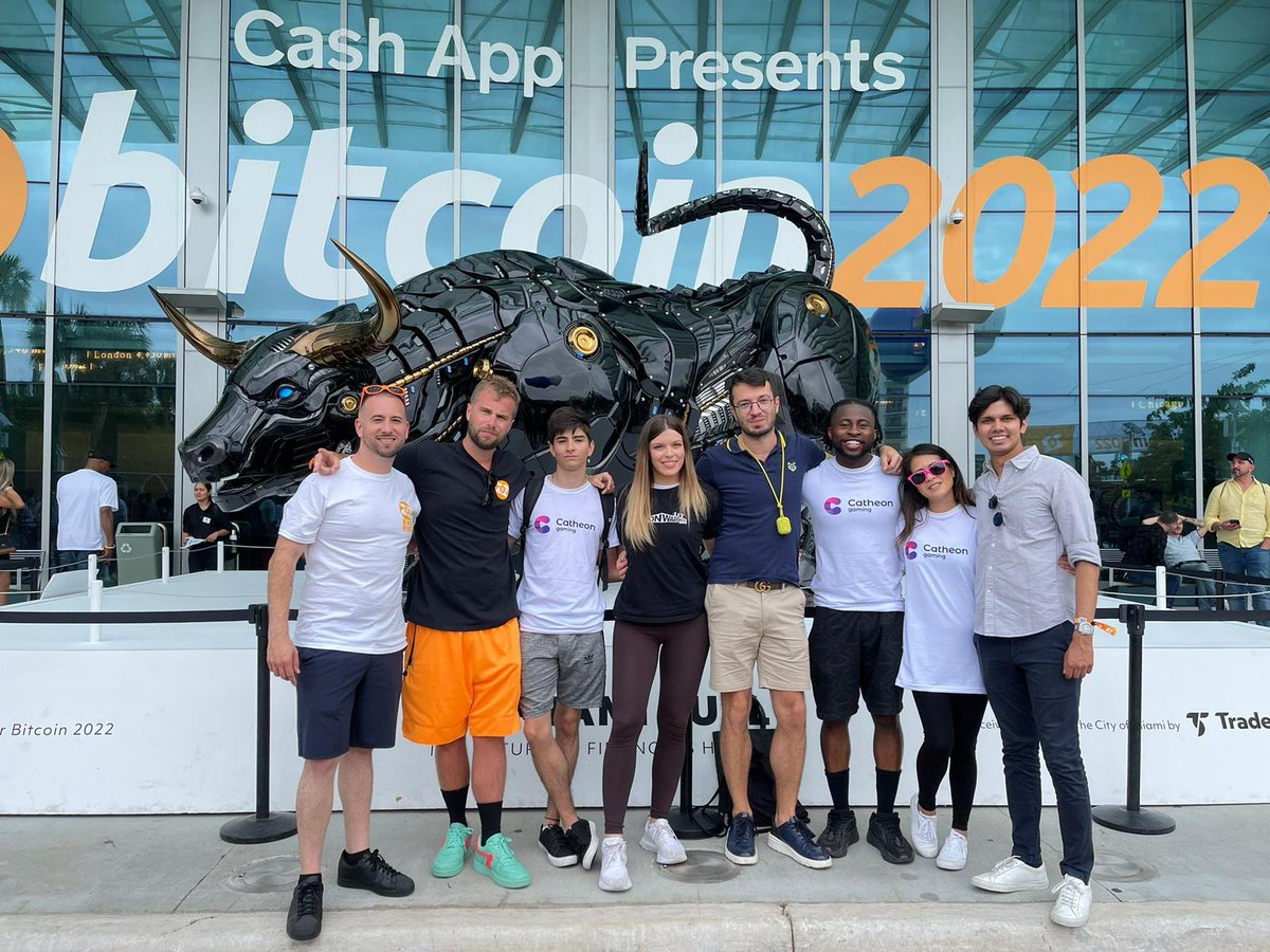 Catch our Team live at #Bitcoin2022!

See you, fam! ❤️

 #VIP #CatheonGaming #MusicNFTs #bitcoin