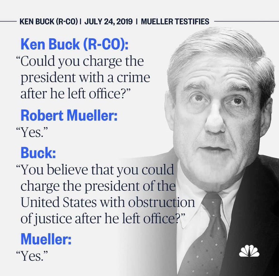 donwinslow's tweet photo. 1. Mueller's words below were almost 3 years ago.

2. The Comey obstruction (on video two separate time with Trump confessing) was 5 years ago.

3. The Stormy Daniels payoff 5 years ago.

4. SDNY has been going for more than 3 years.

The "wheels of justice" ?? Give me a F break. https://t.co/cmTv64BQQA