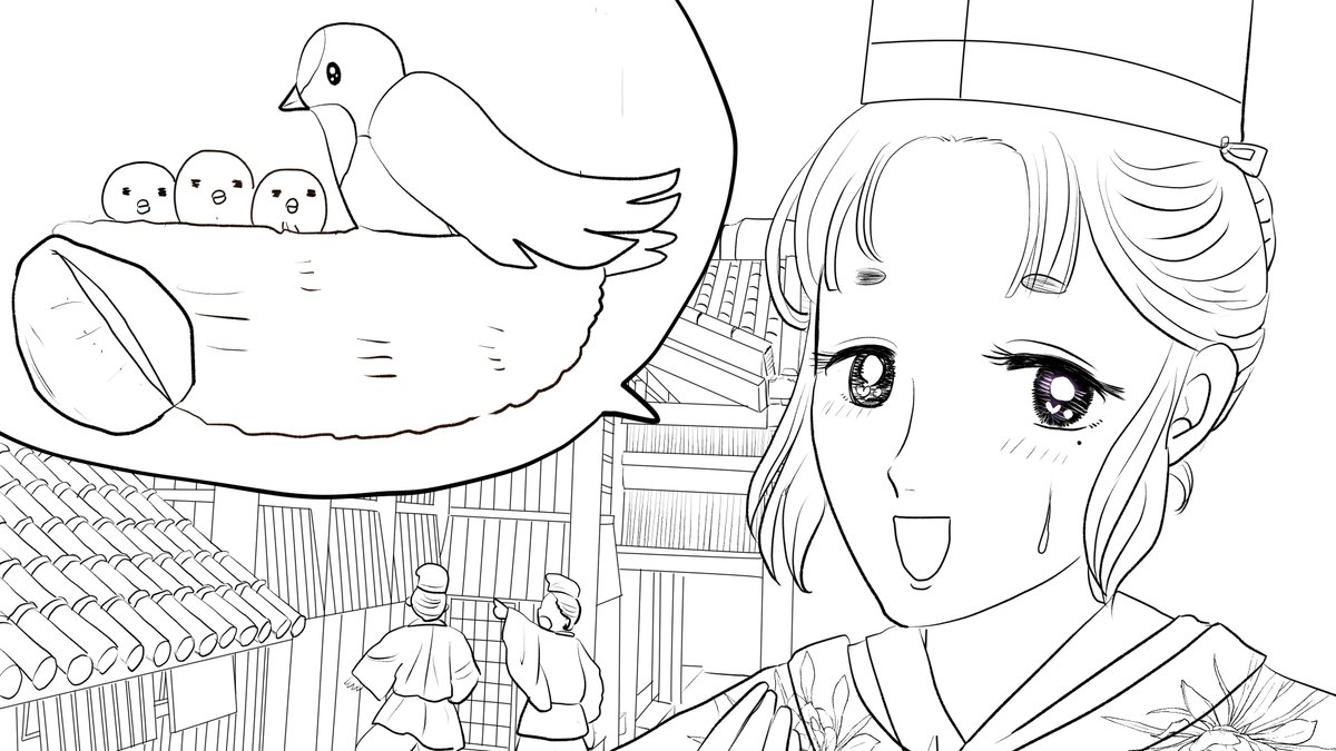 昨日描いた絵です( ゜Д゜)
恋の魔法とおまじない688-3ペン入れ、イラストACさん素材ちびモブ会社員、(今回から文字付分を載せます)福娘様昔話かぐや姫,
麻呂君は私のお気に入り(*'▽`*)
背景は3Dをアタリにチマチマ2時間(@_@) 