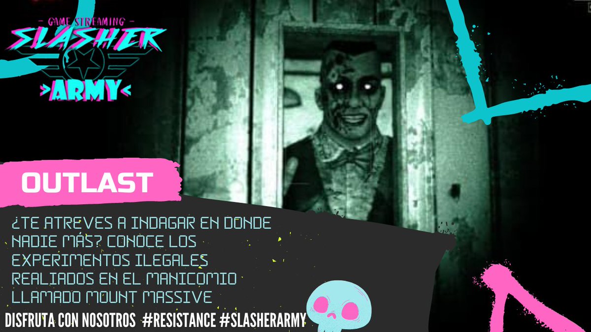 sl4sh3r4rmy's tweet photo. ¡Noches de #Terror en #SlasherArmy !
Acompaña a nuestro teniente @ive023 y no dejes de asustarte y divertirte con la #Recistance
Acompañanos
https://t.co/SQXTjPo2TQ https://t.co/0PfKJFh6Bx