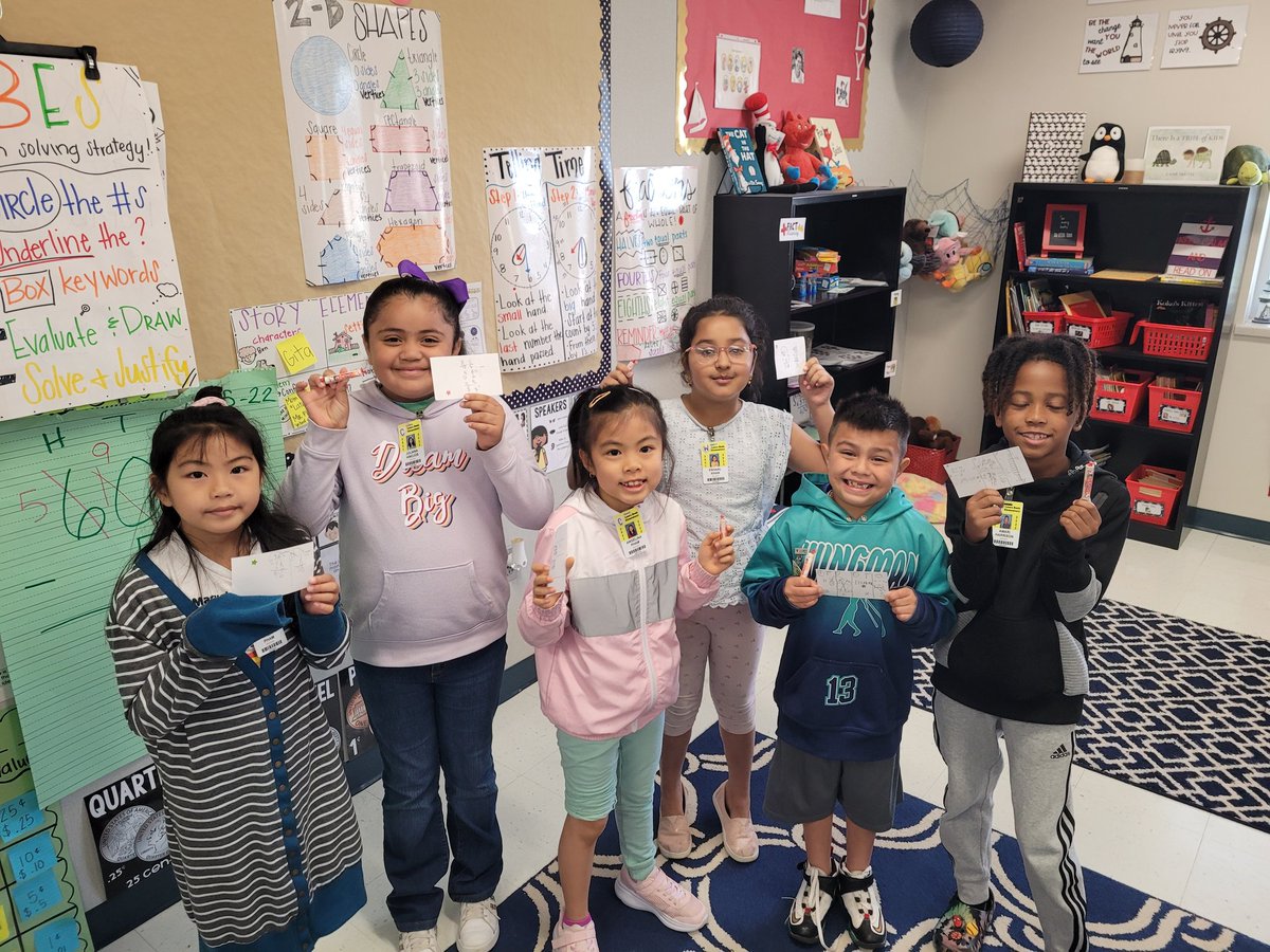 nic_bennettPISD's tweet photo. My top mathematicians this week! I started more competitive math rounds this week and we were ALL excited about the growth!βοΈ #bushbears @LauraBush_Elem @PISDMathematics https://t.co/MrNhAdPoFb