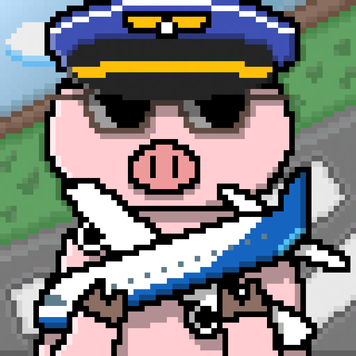 A piggy investor who holds an airline.

"When everything seems to be going against you, remember that the airplane takes off against the wind, not with it."
—Henry Ford

#PiggyIC #NFT