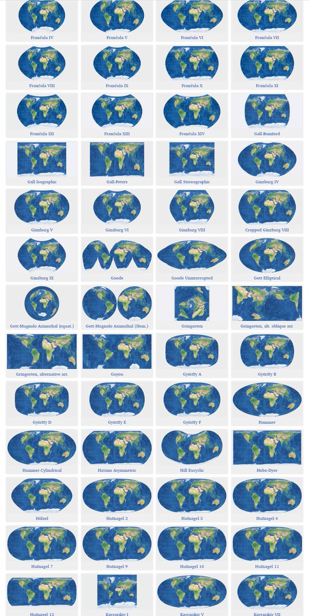 ProjectionWizz's tweet image. Tobias Jung has quite fascinating long list of #mapprojections in case someone runs out of ideas. 😅
map-projections.net/singleview.php