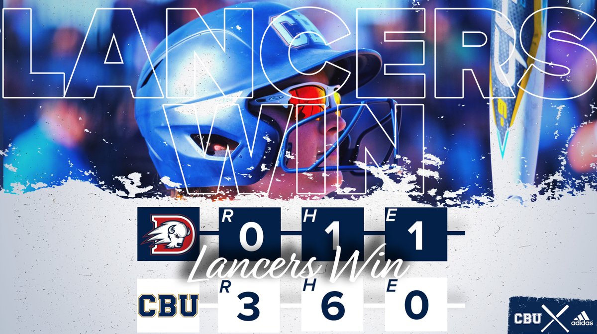 CBUSoftball's tweet photo. ‼️𝙇𝘼𝙉𝘾𝙀𝙍𝙎 𝙒𝙄𝙉‼️

The Lancers earn win No. 22 (and counting) with a 3-0 victory in game two! With the win, CBU has set a new single-season wins record for the Division I era!

#LanceUp⚔️ https://t.co/vx8JPpWpUH