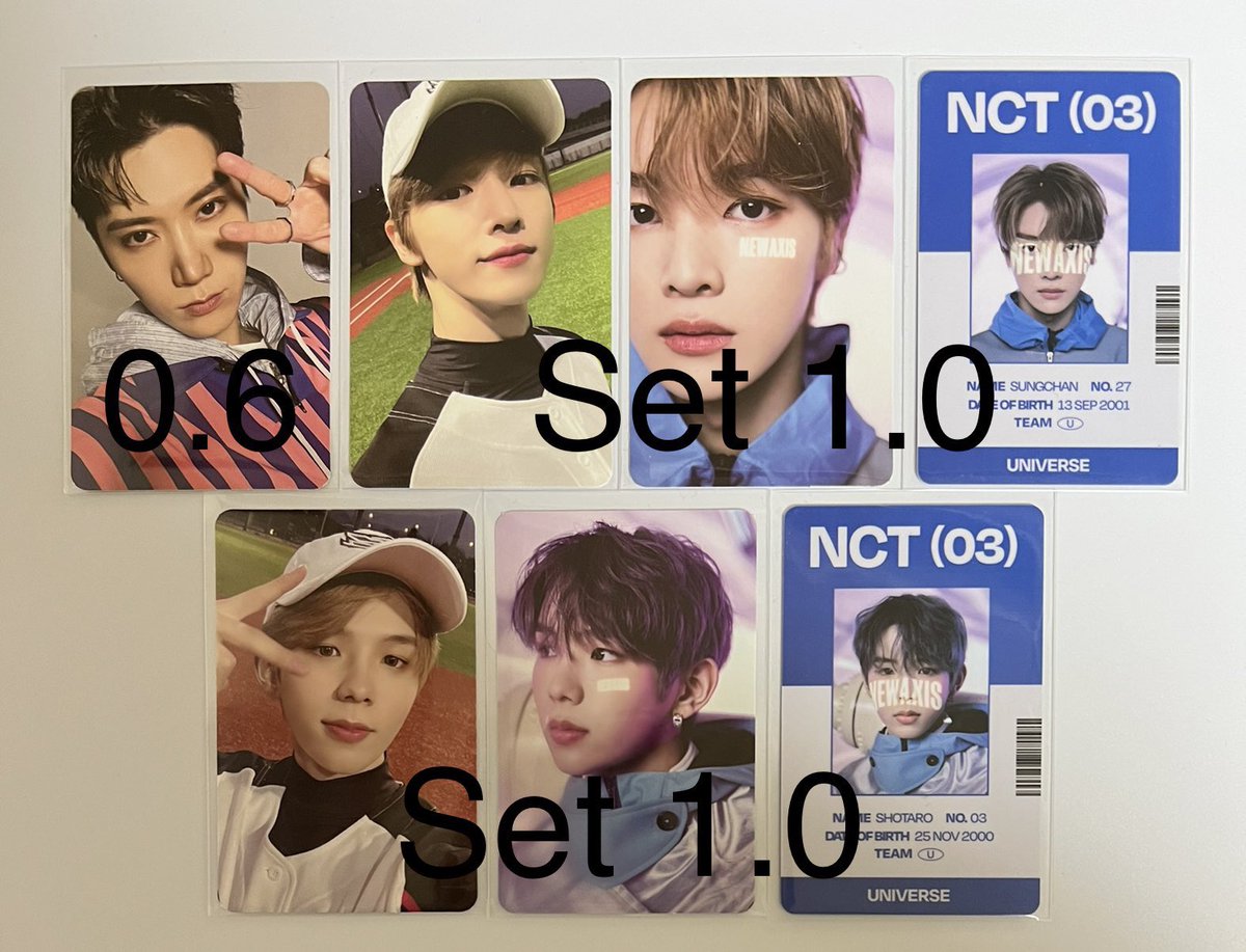 dwtriplebear's tweet photo. ดีลเกา ไม่พร้อมส่ง 🍊🥖🫐

เตนล์ = 260 ฿
id card + photocard set universe 
โชทาโร่ ซองชาน = เซตละ 380 ฿
🍧 สนใจ สอบถาม -> dm

#ตลาดนัดnct #ตลาดนัดnct2021 ตามหา https://t.co/Y9LzOdv6pO