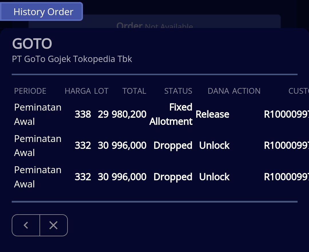 ronal_ys's tweet photo. Gtw y, mungkin krn msih belum release nunggu 11-Apr-2022, harganya masih nol. Sempet kaget kok minus
#ipot #indopremier #goto #ipogoto #gojektokopedia #sahamgoto https://t.co/Qw1OFa8PCm