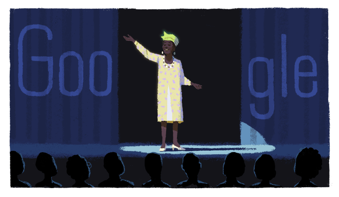 GoogleDoodles's tweet photo. Today’s #GoogleDoodle celebrates the 80th birthday of Nomhle Nkonyeni, a South African actress who forged a five decade career despite institutionalized racial segregation during apartheid. 

Read her story here → https://t.co/uyzafyNW6X https://t.co/Tn9YB1HmzC