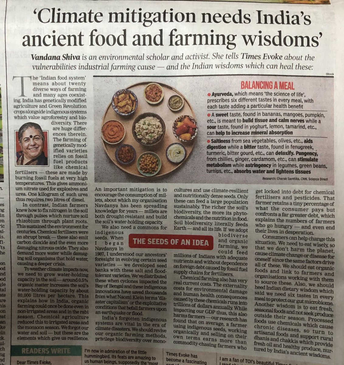 Roshanjnu's tweet photo. People like Vandana Shiva were cheerleaders when Sri Lanka banned fertilisers. 

Now that the Sri Lankan economy is fighting a food crisis, they are advocating similar self destructive policies in India. 

Future of farming can’t be going back to the trees and growing a tail https://t.co/abU4620wTg