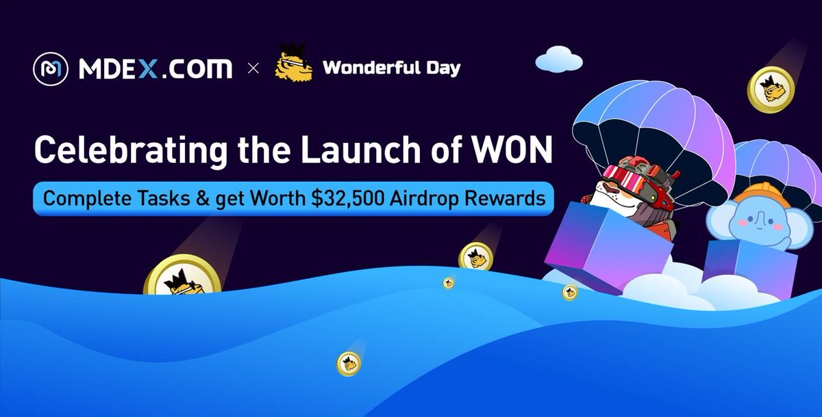 Mdex.com (@mdextech) on Twitter photo 🤩Join our "Celebrating the Launch of $WON and Win Worth of $32,500 $WON" activity with <a href="/WonderfulDay_io/">WonderfulDay</a>
⏲️UTC|04:00 Apr.9th - 04:00 Apr.12nd, 2022
✍️Rules:
1⃣Follow Twitter and Join TG & Discord
2⃣QT
3⃣Visit wonderfulday.io to authorize
📜Fill: rb.gy/lloexz 🤩Join our "Celebrating the Launch of $WON and Win Worth of $32,500 $WON" activity with <a href="/WonderfulDay_io/">WonderfulDay</a>
⏲️UTC|04:00 Apr.9th - 04:00 Apr.12nd, 2022
✍️Rules:
1⃣Follow Twitter and Join TG & Discord
2⃣QT
3⃣Visit wonderfulday.io to authorize
📜Fill: rb.gy/lloexz