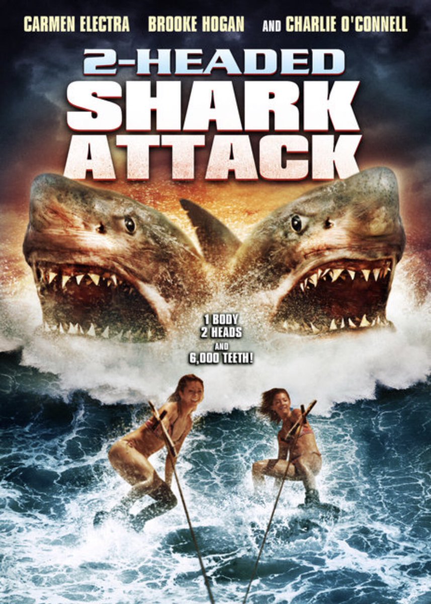 Kovalchuk1739's tweet photo. "2-Headed Shark Attack" (2012) - 3/10
#Horror #Movie #HorrorMovie #HorrorMovies #2HeadedSharkAttack #CarmenElektra #BrookeHogan https://t.co/yXfqdyz7Or