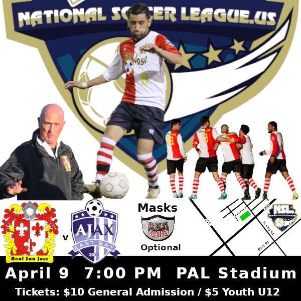 NSL News
National Soccer League US
::MATCHDAY::
NSL Premier Pacific Conference
<a href="/NSLSoccerLeague/">NationalSoccerLeague US</a>
@junction29fc
<a href="/SanLeandroFC/">SanLeandroUnitedFC</a> 
<a href="/SanLeandroFC/">SanLeandroUnitedFC</a>
<a href="/richmondsolfc/">RICHMOND SOL FC Semiprofessional Soccer</a>
<a href="/salinassoccerfc/">Salinas Soccer Academy</a>
<a href="/RealSanJose/">Real San Jose</a>
<a href="/ajaxeastbaysc/">AJAX East Bay Soccer</a>
@norcalrush
<a href="/TLJ_FC/">Stockton TLJ FC</a>
<a href="/MarinCountyFC_/">Marin County FC</a>
<a href="/Cruizersfc/">Cruizers FC (at 🏡)</a>
@risingsc_