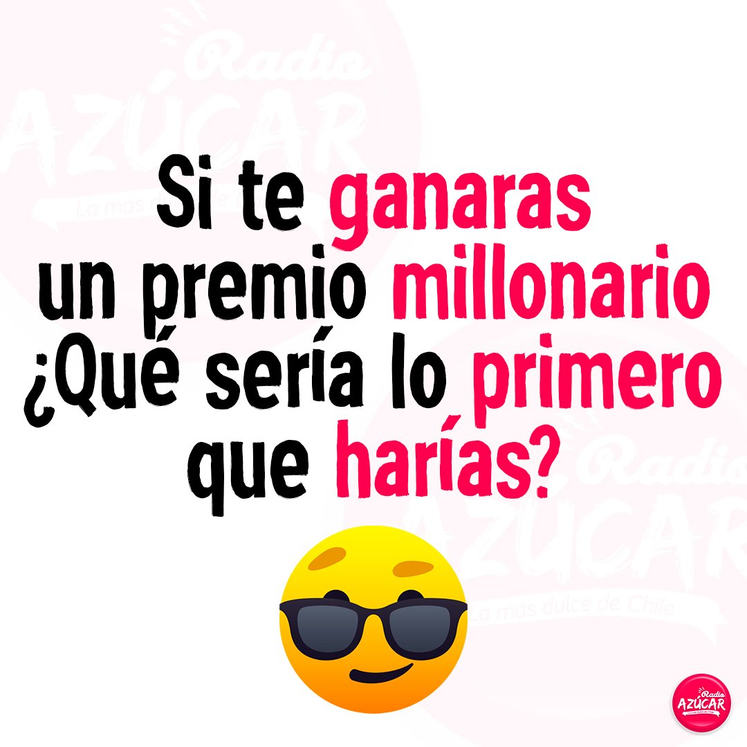 ¿Qué sería lo primero que harías❓

En Vivo🎙📻 toda la red 💻 App y radioazucar.cl 

✍Deja aquí tu comentario o envíalo al 
📲WhatsApp +56963756000
📡 Teléfono 227976880

#musica #radio #radiofm #fm #endulzamostusdías #musicatropical #sound