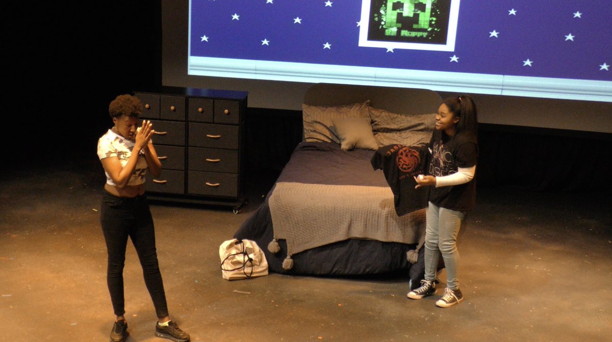 OneontaSLAB's tweet photo. Congratulations to Melanol on a fantastic opening night! 👏🏻👏🏻

SLAB student Kyora Semper-Wallace, wrote, directed, AND is acting in Melanol! Be sure to check out Melanol before it leaves the Hamblin Theater April 10th! 

#OneontaSlab #SLAB #theatre #OneySLAB #liberalarts https://t.co/4mJLn0AumA