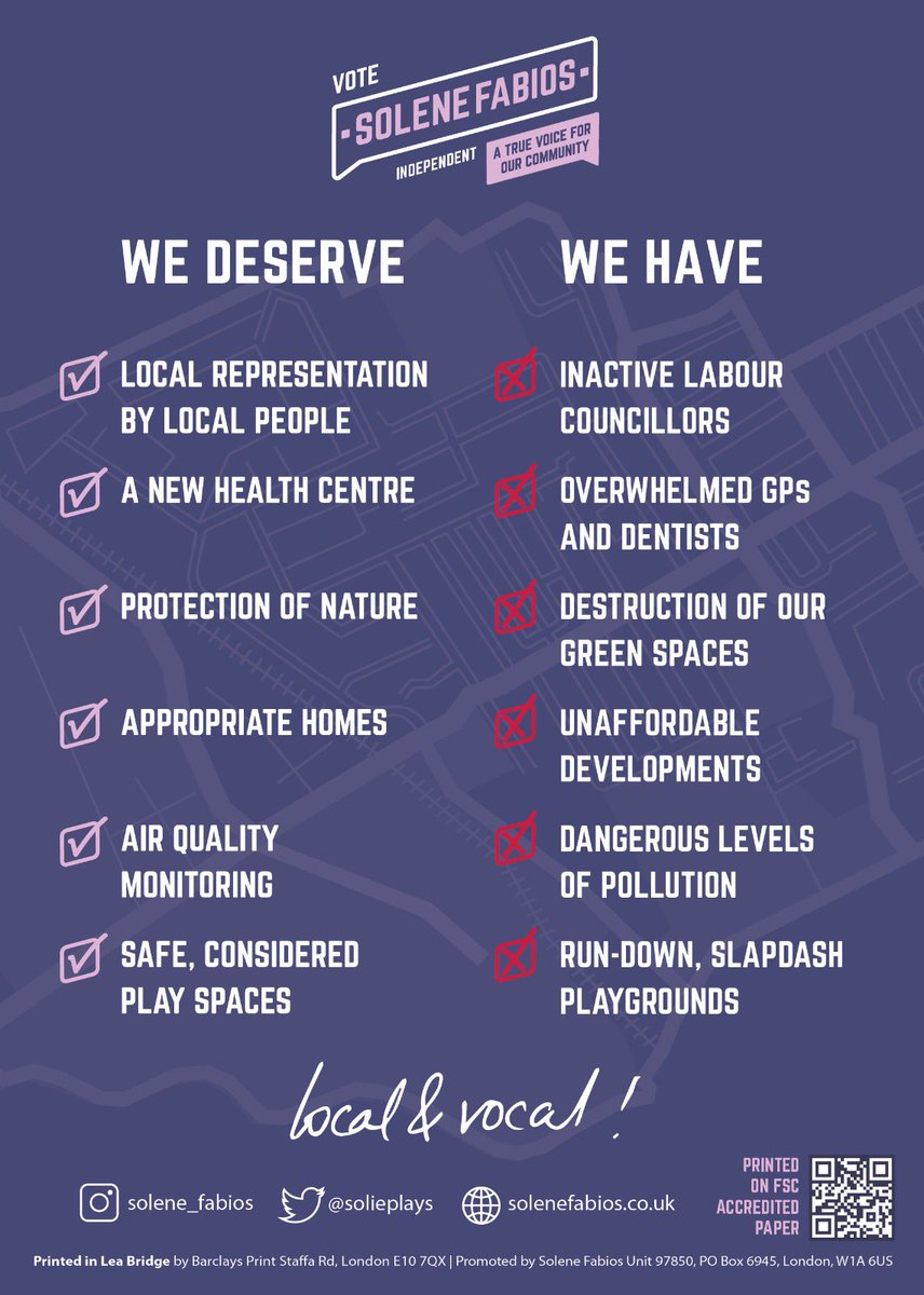 Lea Bridge residents lookout, my flyer is coming your way 📥📥📥 looking forward to continued face to face chats with neighbours up and down the ward 🤗🙏🏻🌱💚 #localandvocal