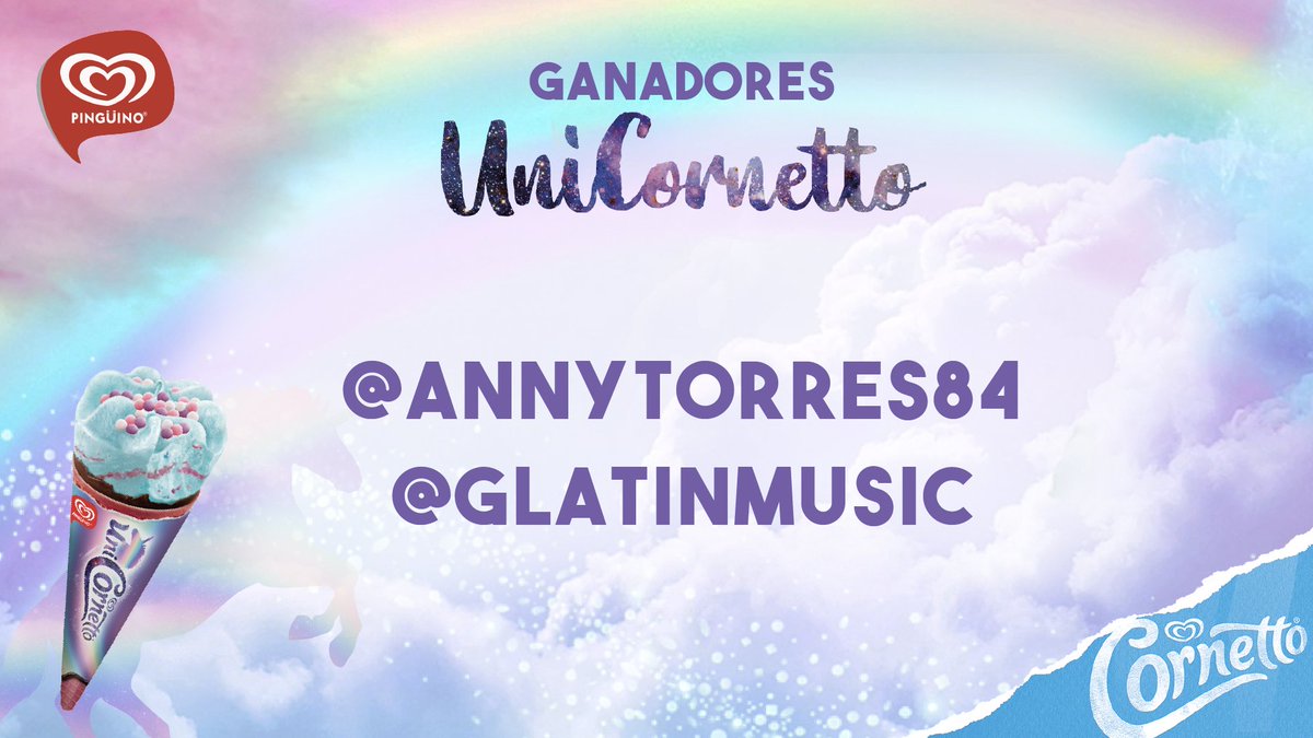 Cornetto_Ec's tweet photo. ¡Felicidades a nuestros ganadores!
@AnnyTorres84 - @gLatinMusic

Decidieron unirse a la magia del nuevo UniCornetto y ganaron hieleras llenas de helados para disfrutar el fin de semana.

¡Tú también puedes unirte a la magia! #DíaDelUnicornio https://t.co/qIqmyjqnyc