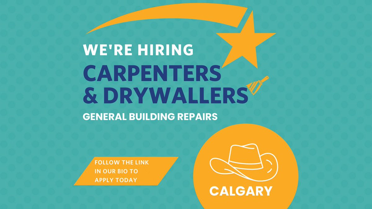 ProStarCleaning's tweet photo. Join the team that gets the JOB DONE RIGHT™️ We're hiring for a Project Manager, Restoration Crew Chief, Restoration Technician, Carpenters, and drywallers

https://t.co/xrHsLcszky for complete post or apply by E-mail at resumes@prostarcleaning.com 

#calgaryjobs #albertajobs https://t.co/q24lZ6bJkr